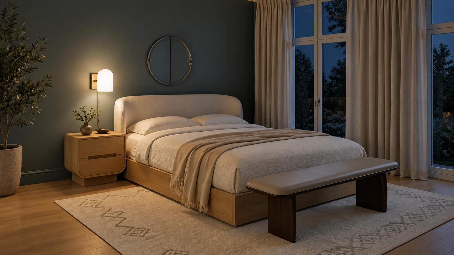 Blue Hour Retreat interior design concept.