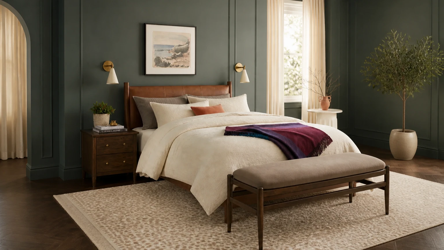 Eucalyptus in Soft Light interior design concept.