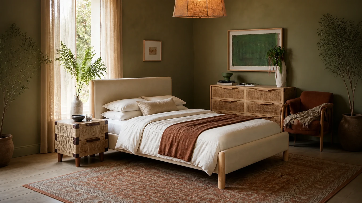 Ochre Atelier Bedroom interior design concept.
