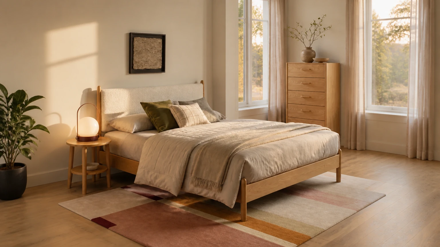 Soft Edge Guest Room interior design concept.