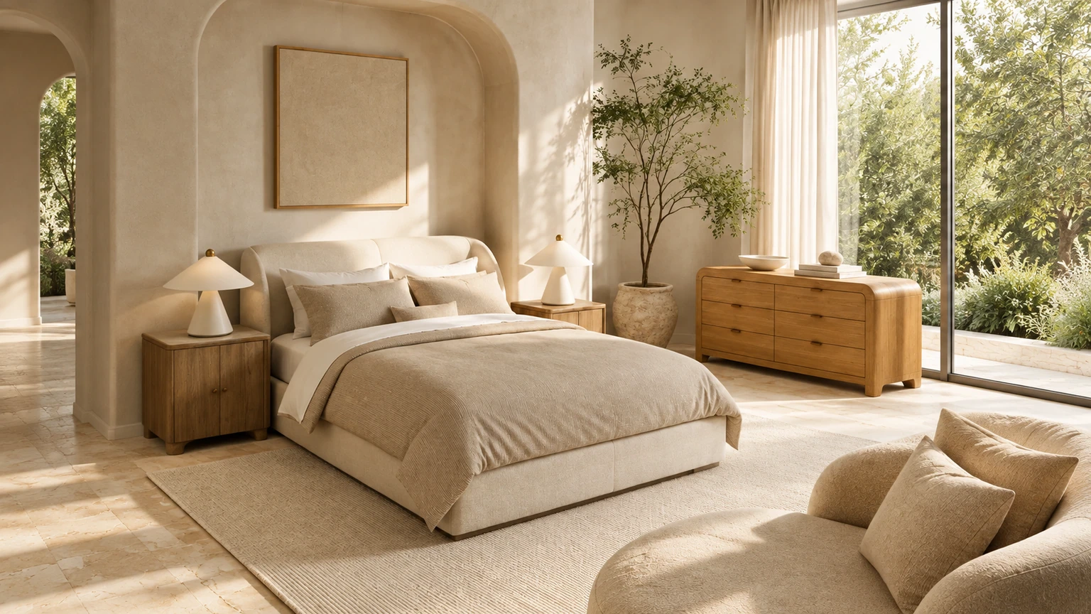 Softly Carved Retreat interior design concept.