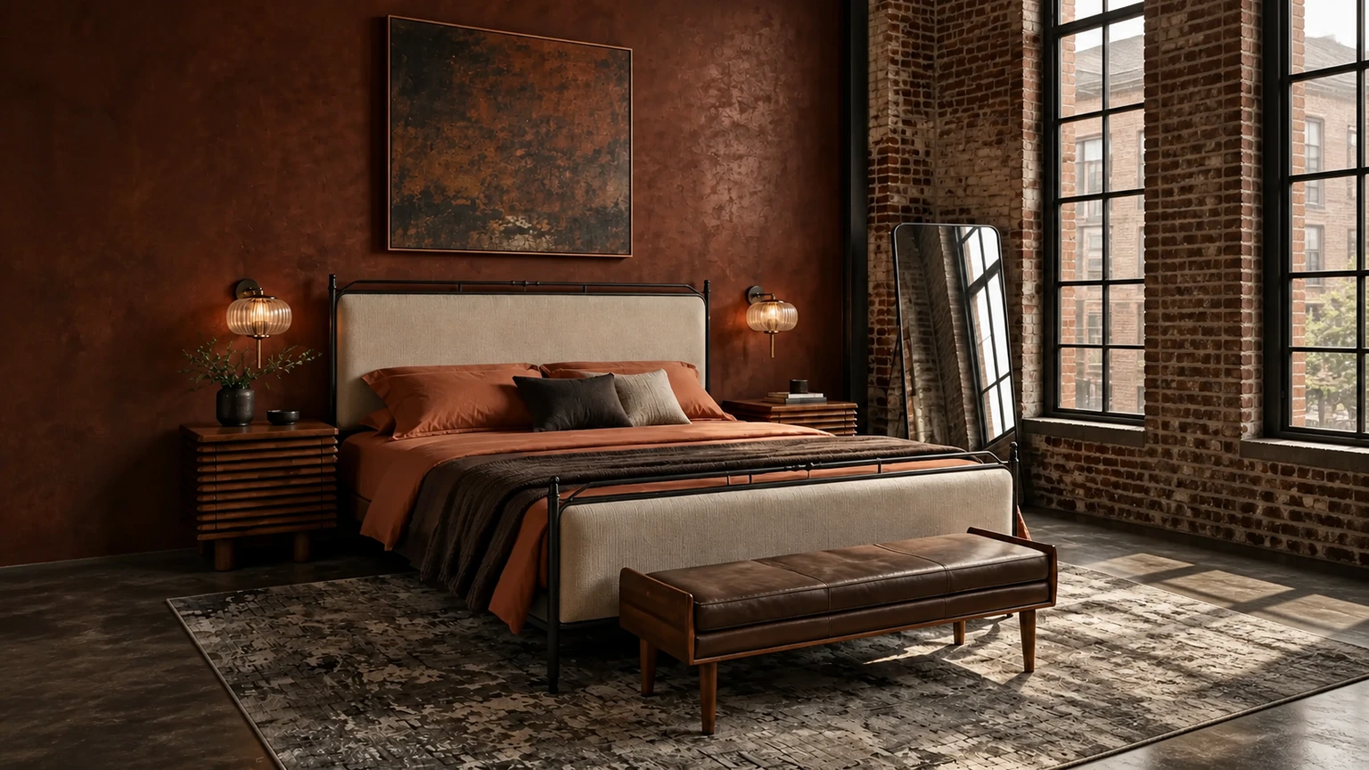 The Oxblood Foundry interior design concept.
