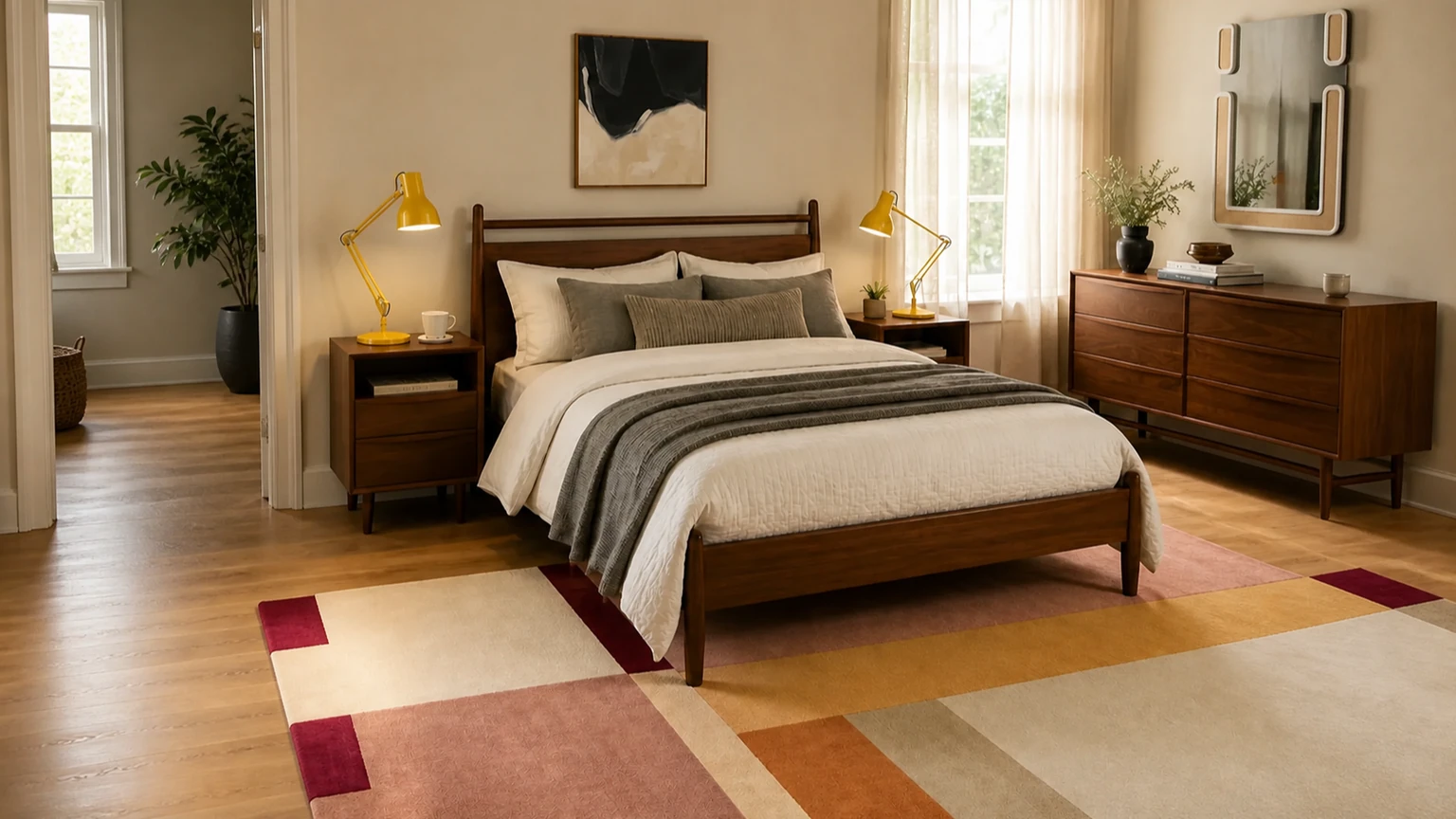 Walnut Hotel Suite interior design concept.