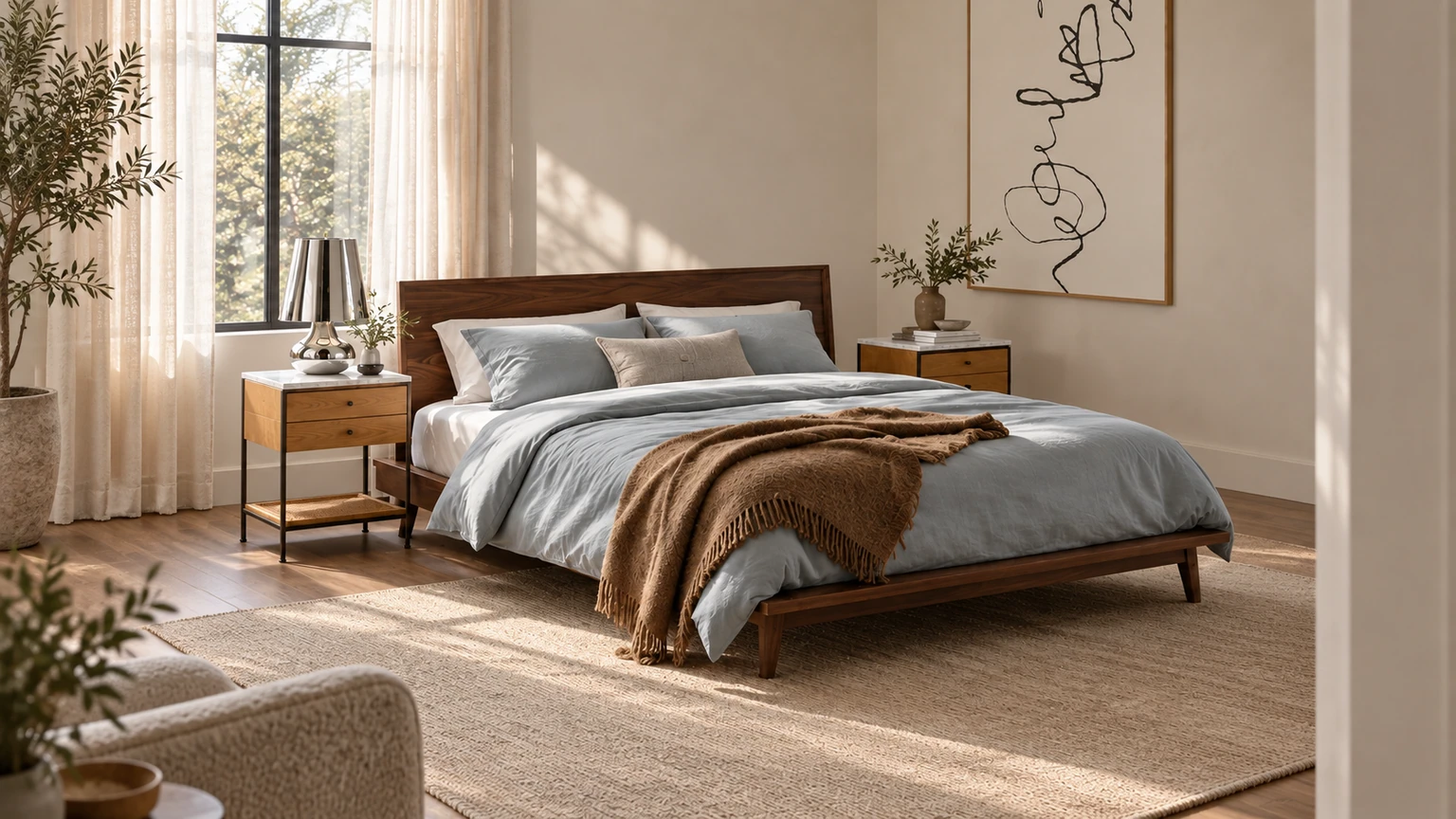 Warm Grain, Cool Glint interior design concept.