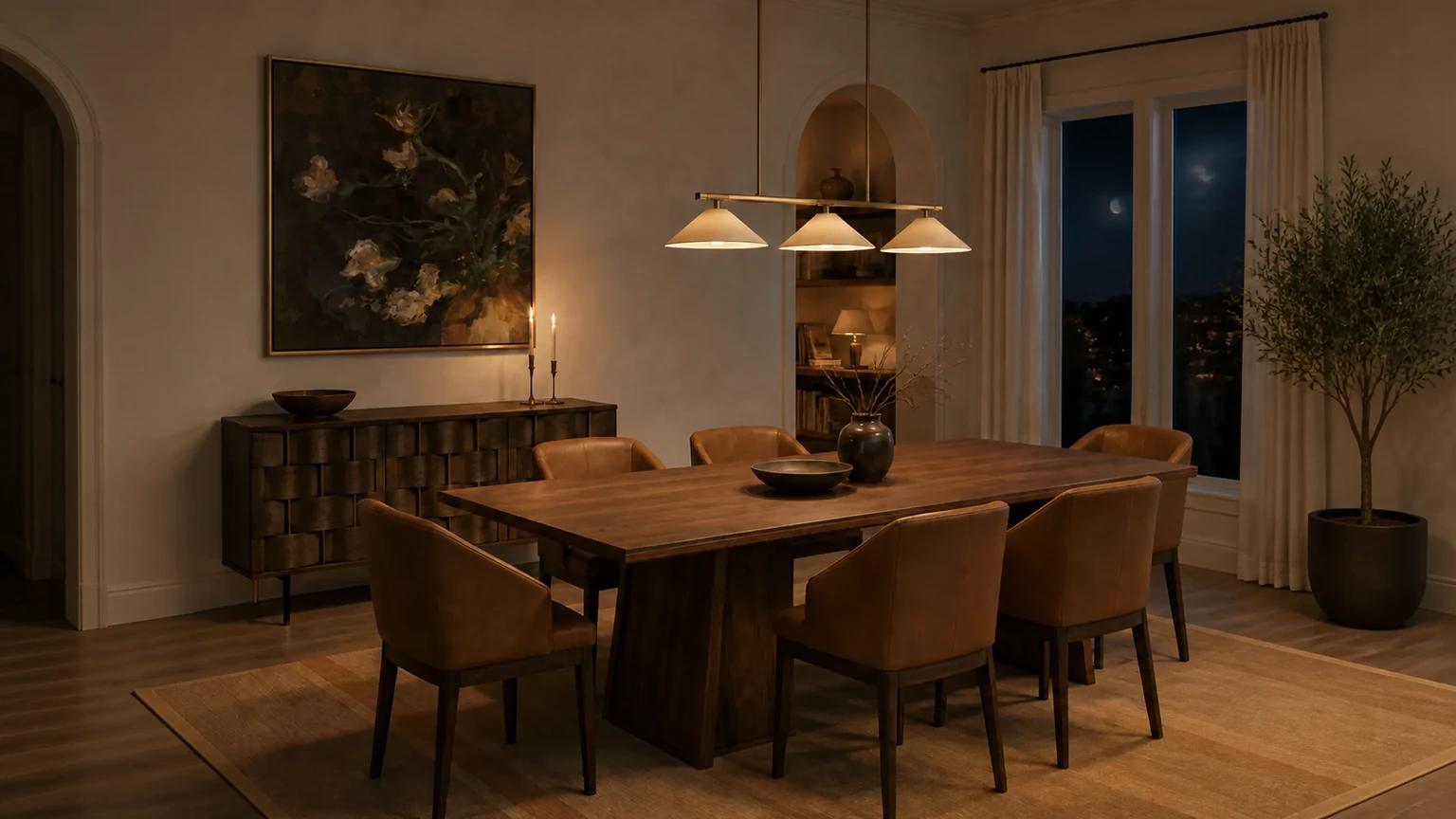 Amber Hour Dining interior design concept.
