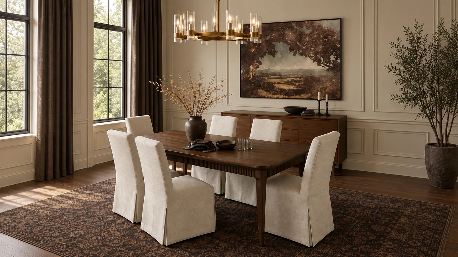 Burnished Hearth Dining interior design concept.