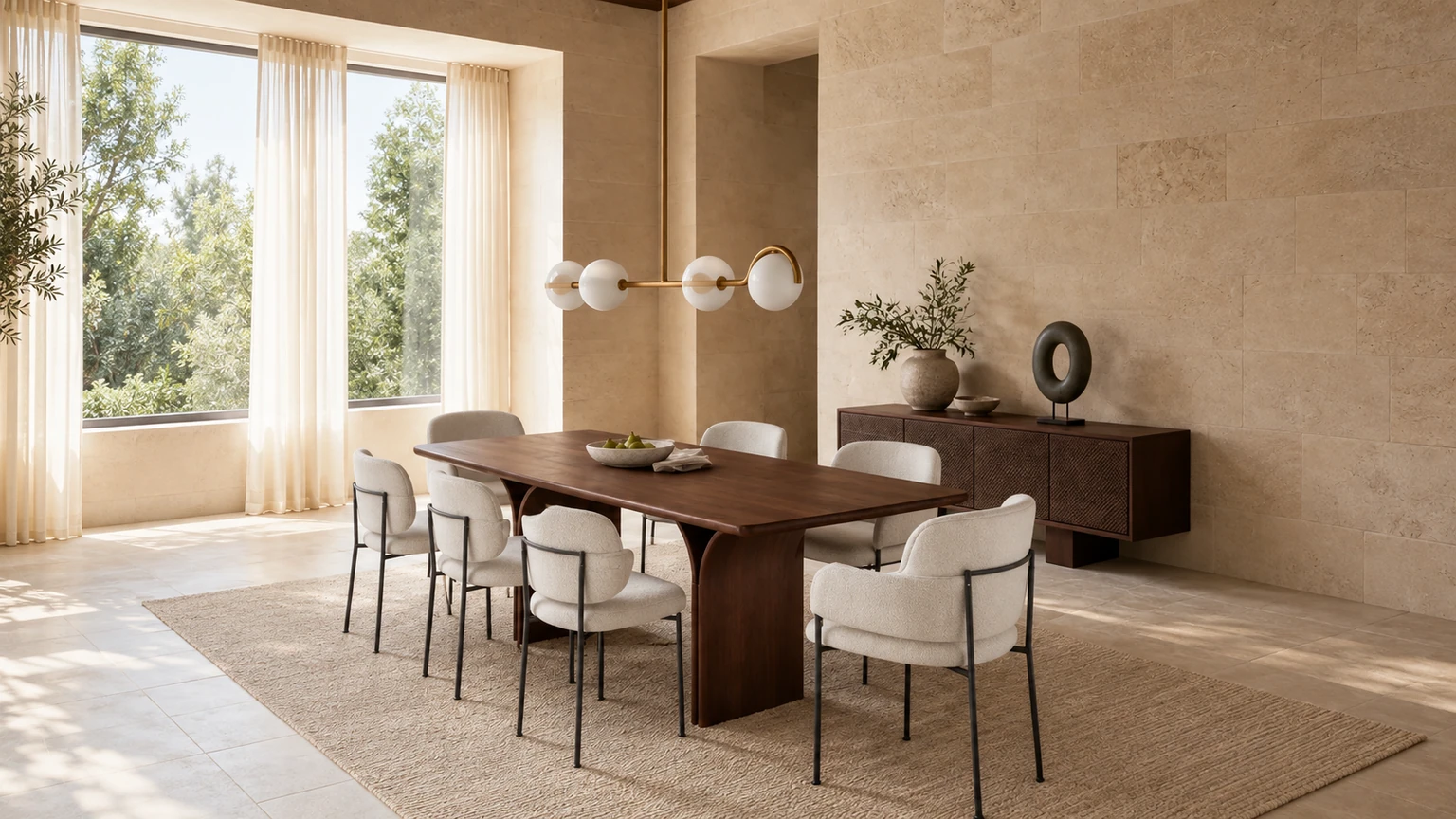 Limestone Afterglow interior design concept.