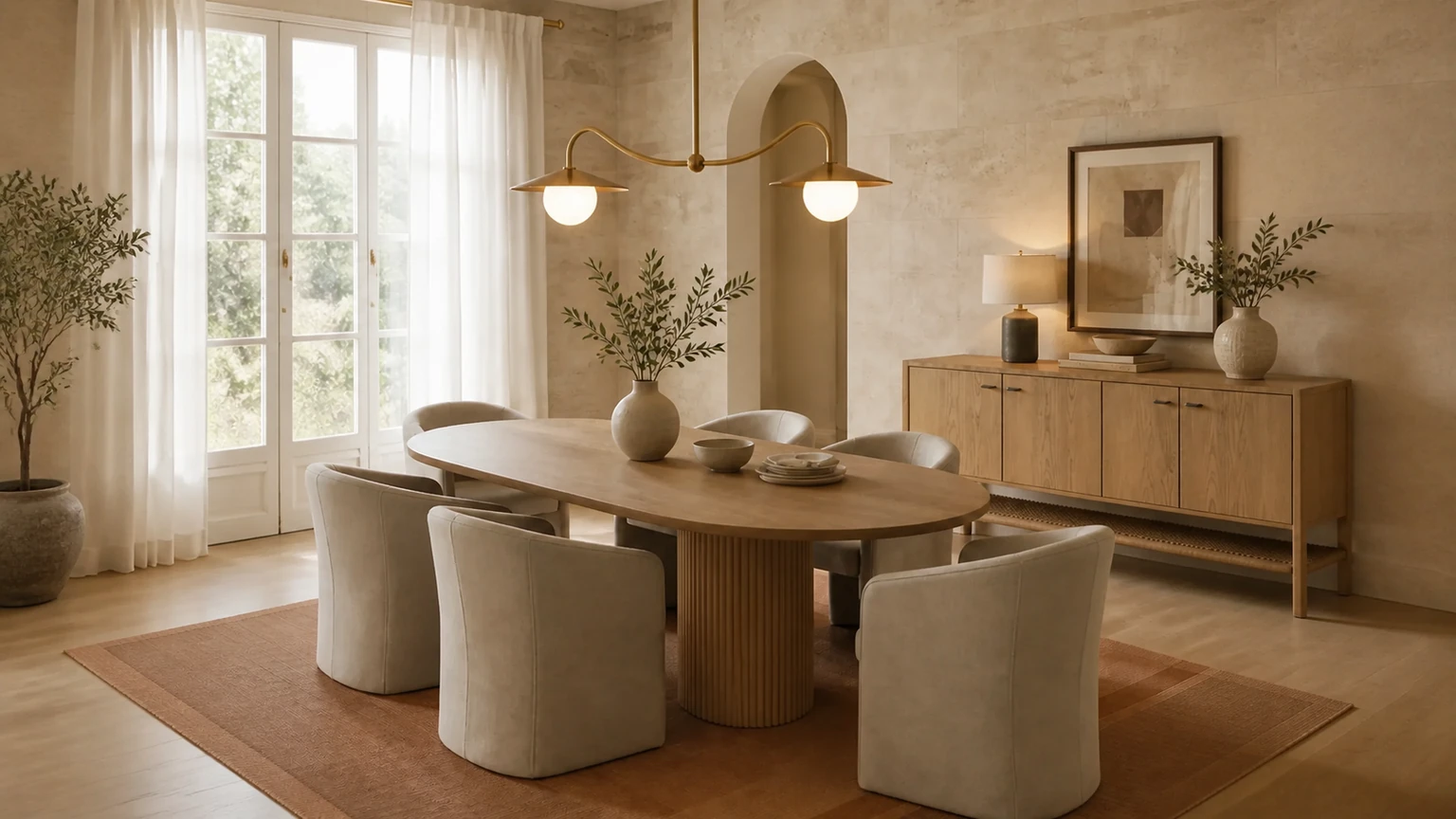 Limestone at Golden Hour interior design concept.