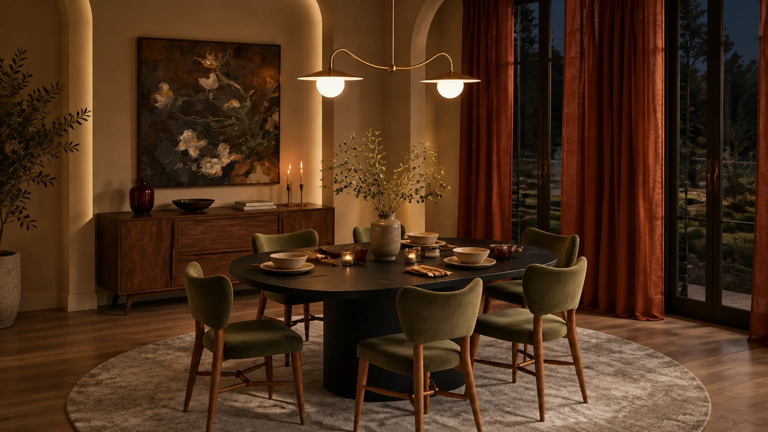Saffron Afterglow interior design concept.