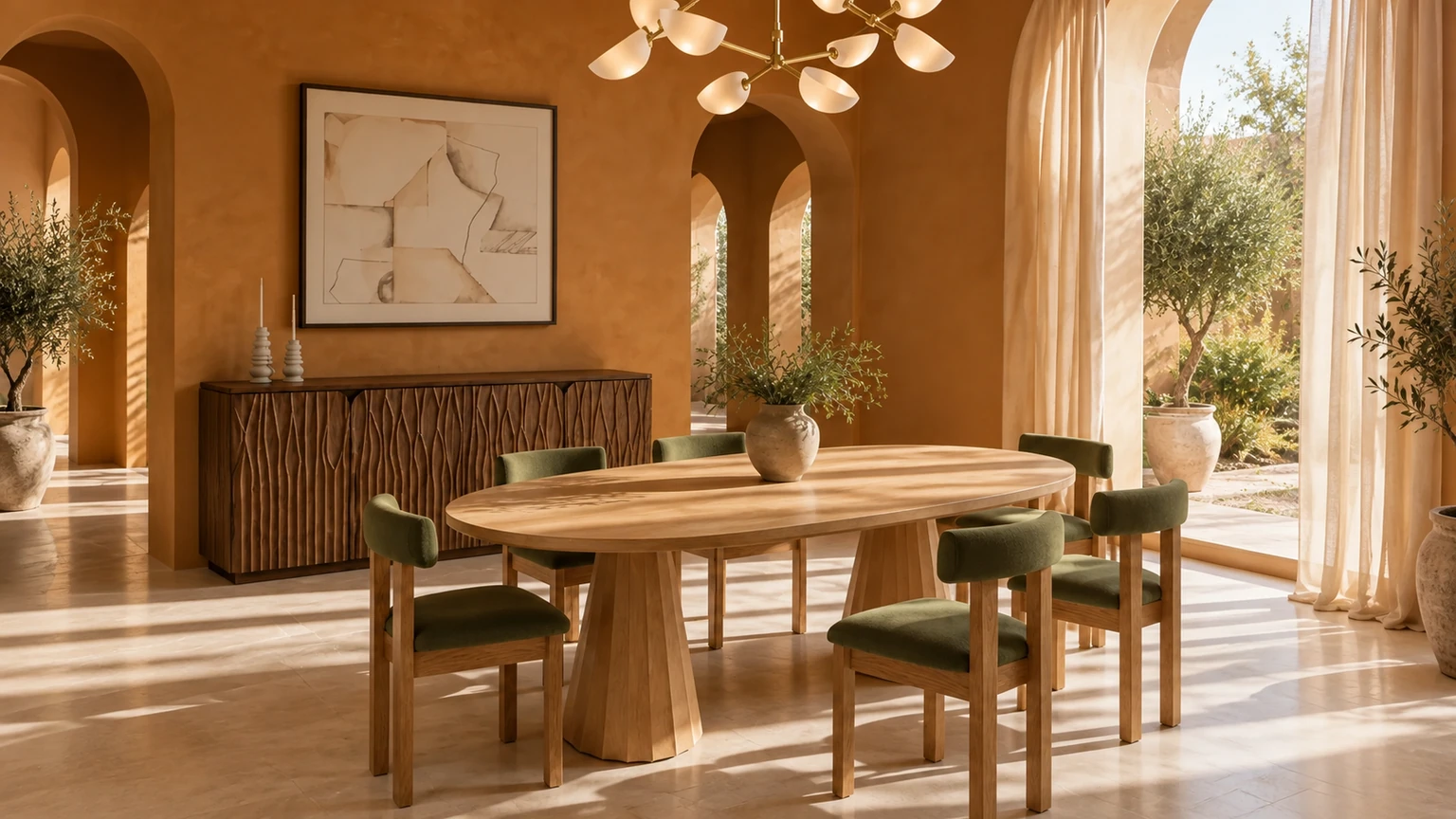 Saffron Stillness interior design concept.