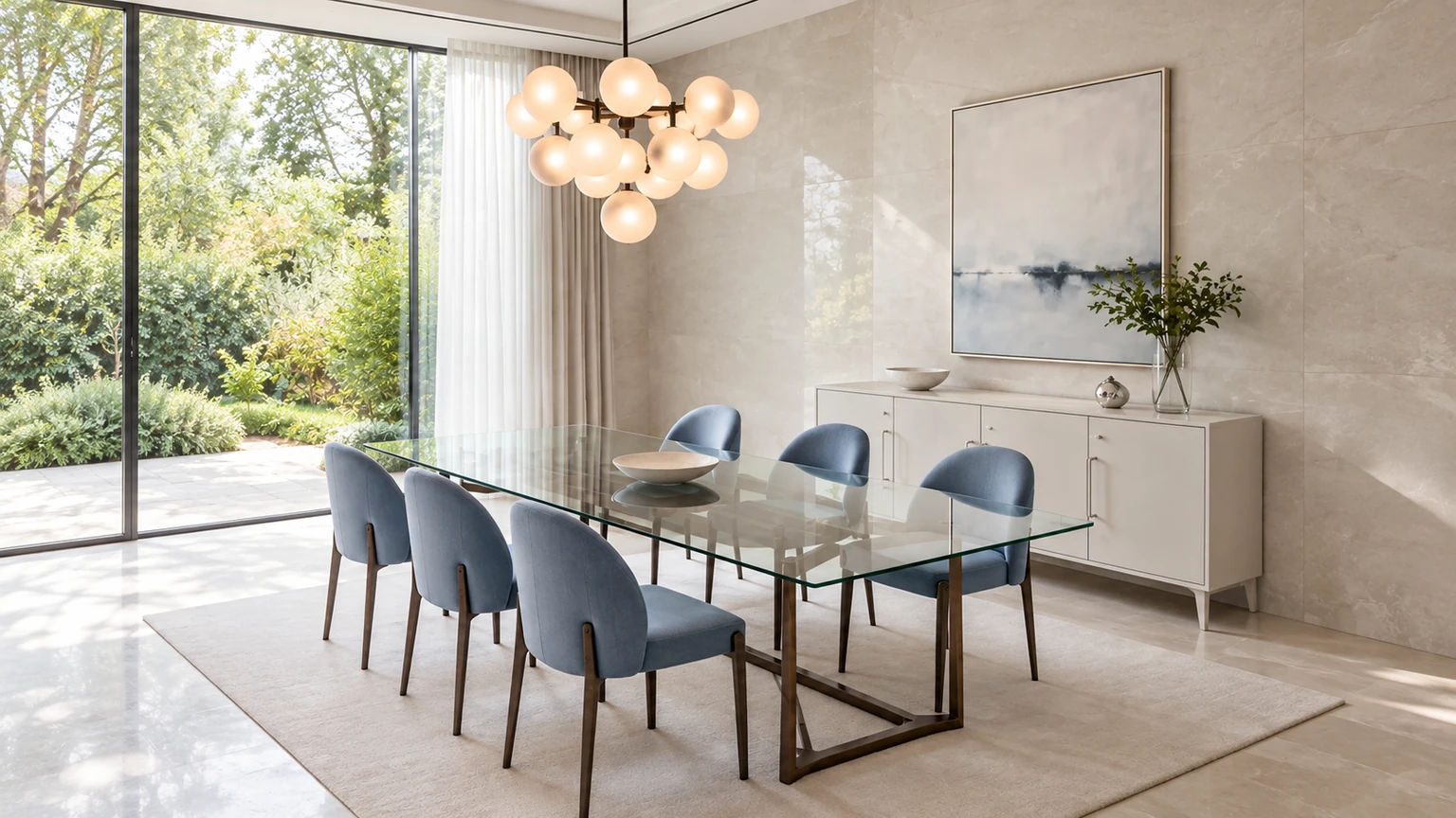 Silver Tide Dining Room interior design concept.