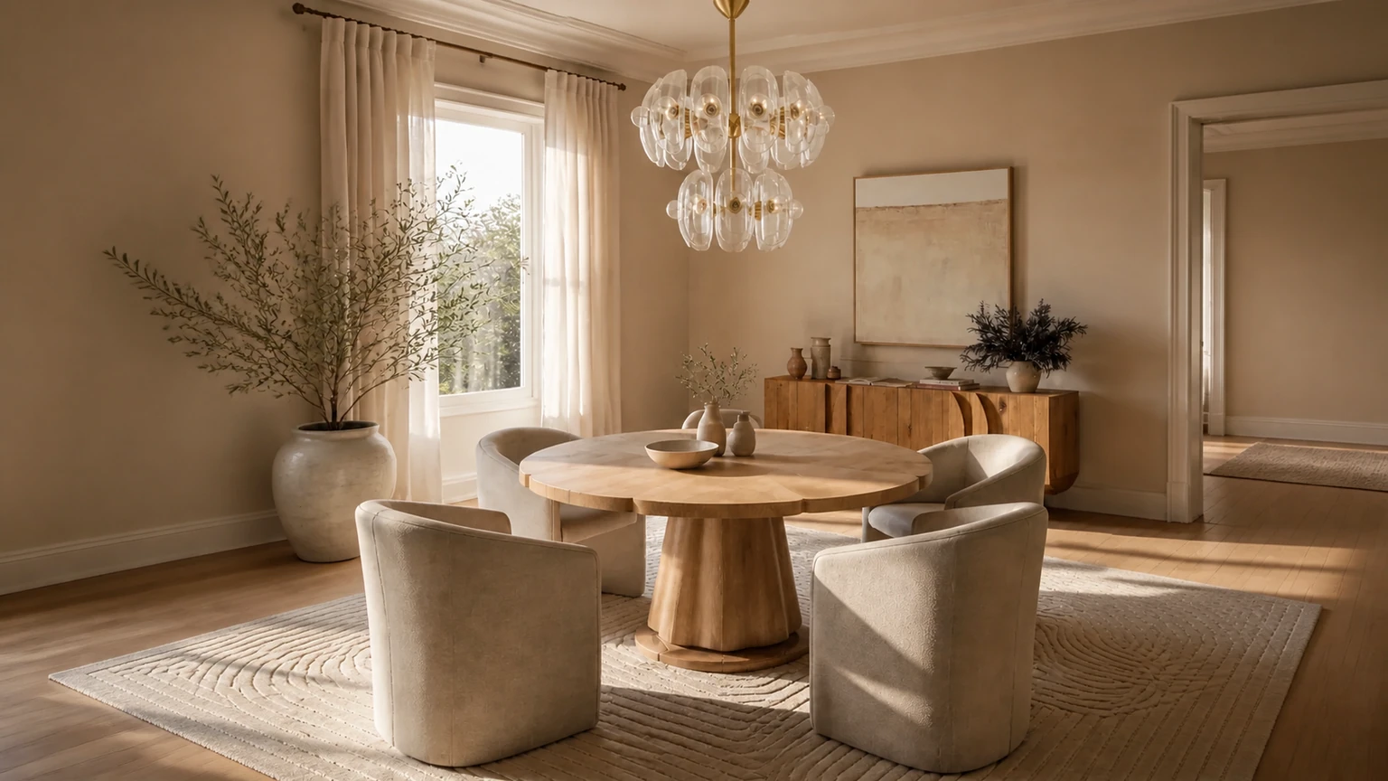 Softly Sculpted Dining interior design concept.
