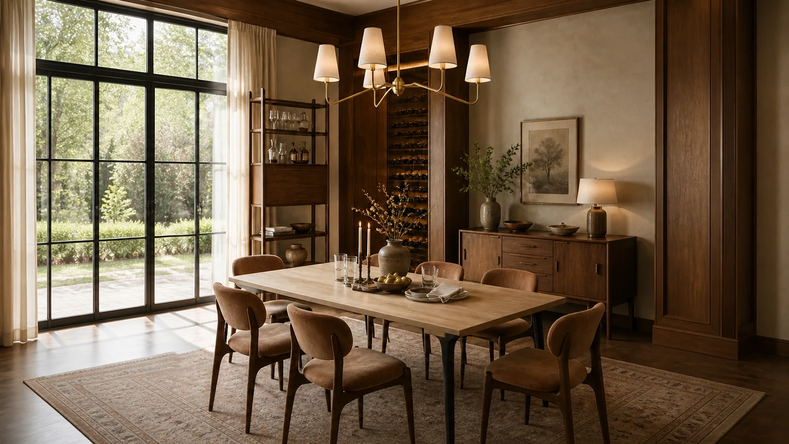 Walnut Cellar Dining Room interior design concept.