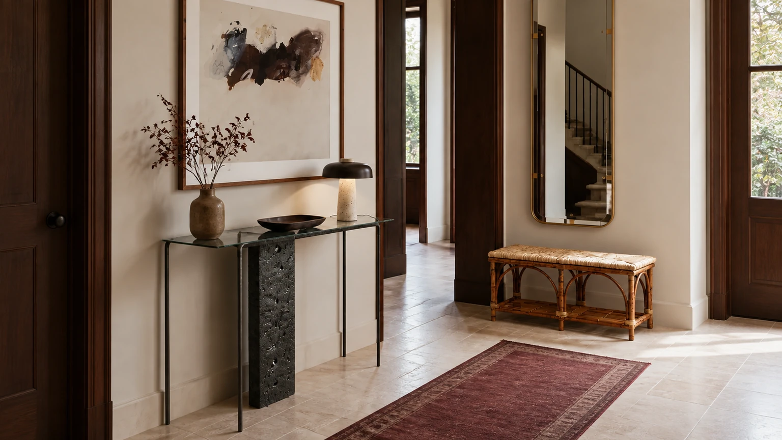 Oxblood Passage interior design concept.