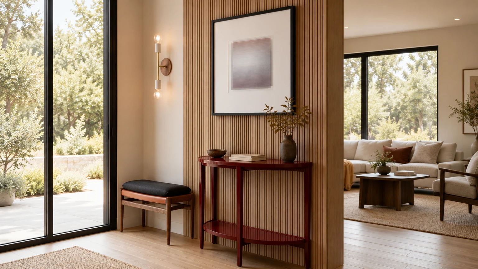 Reeded Arrival interior design concept.