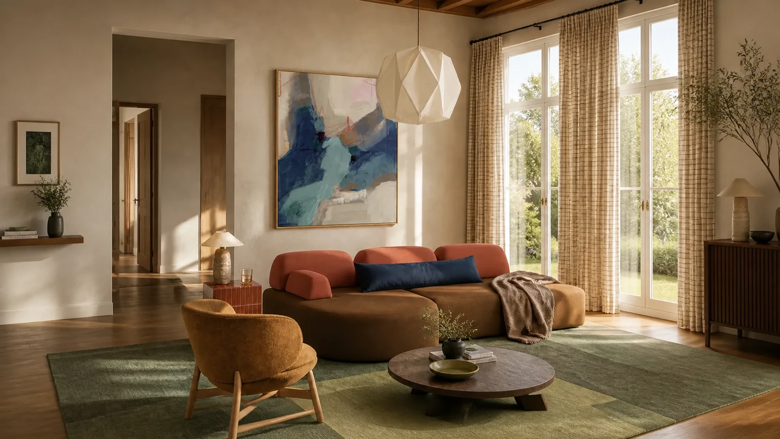 Apricot Afterglow interior design concept.