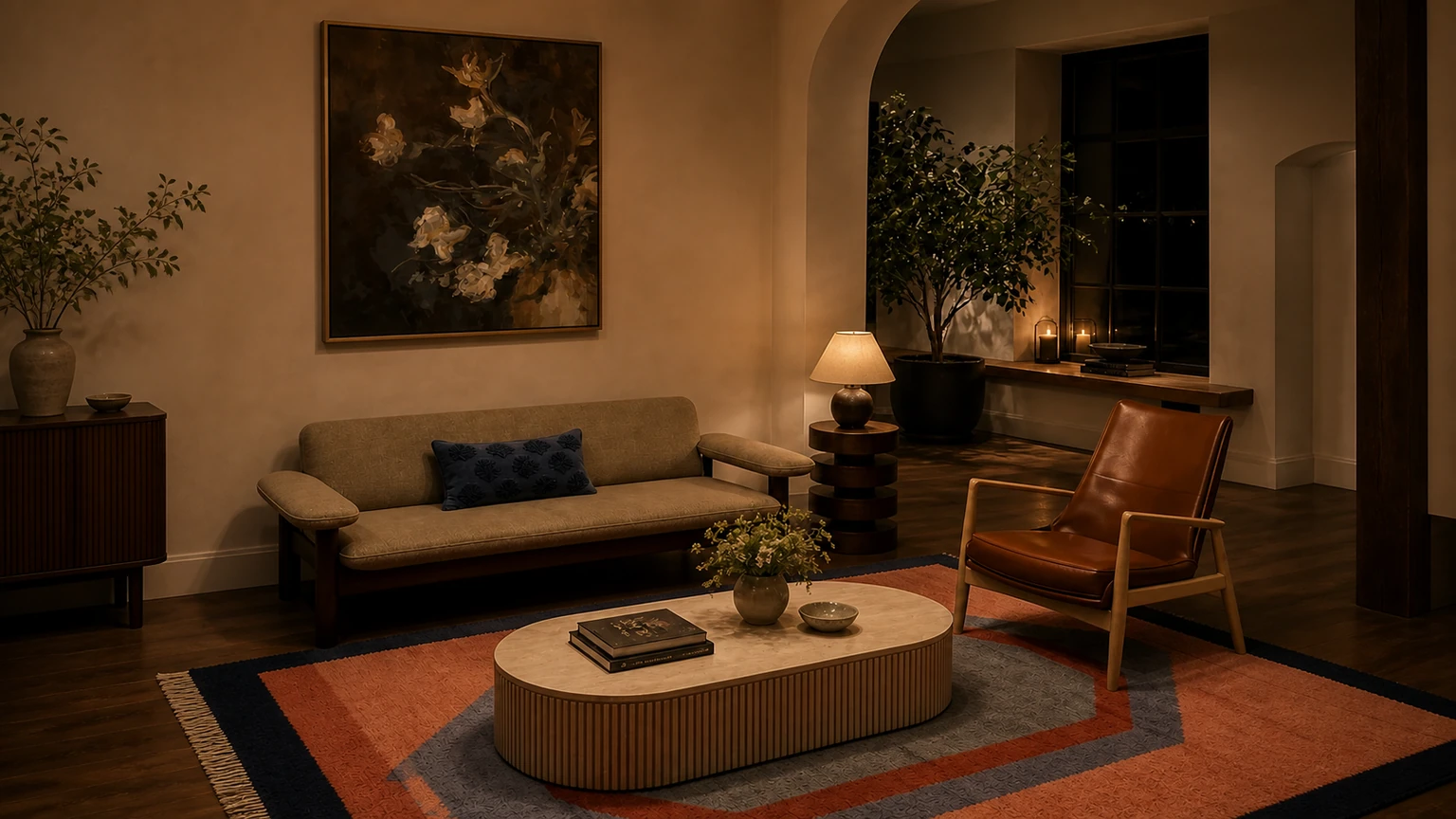 Apricot Hour interior design concept.