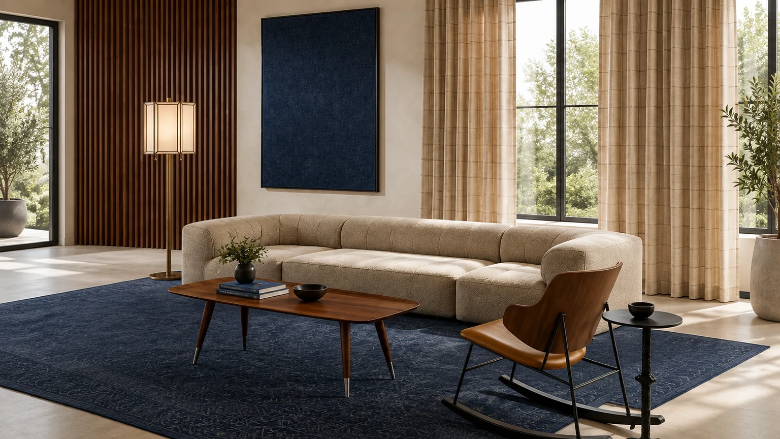 Navy Cadence interior design concept.