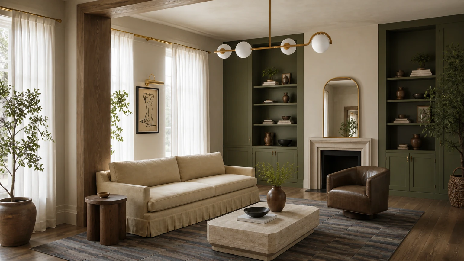 Olive Light interior design concept.