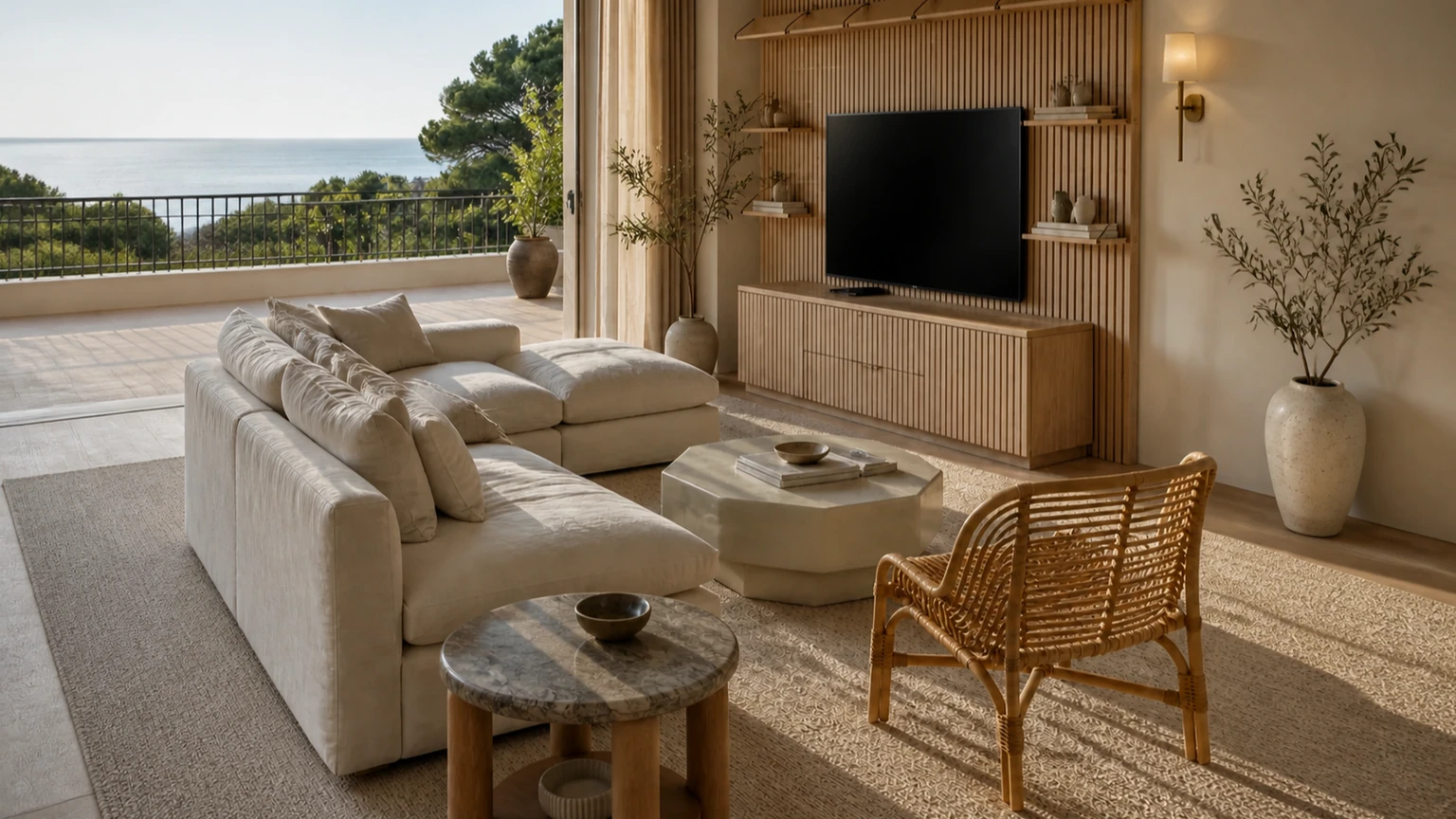 Pearl Terrace Living Room interior design concept.