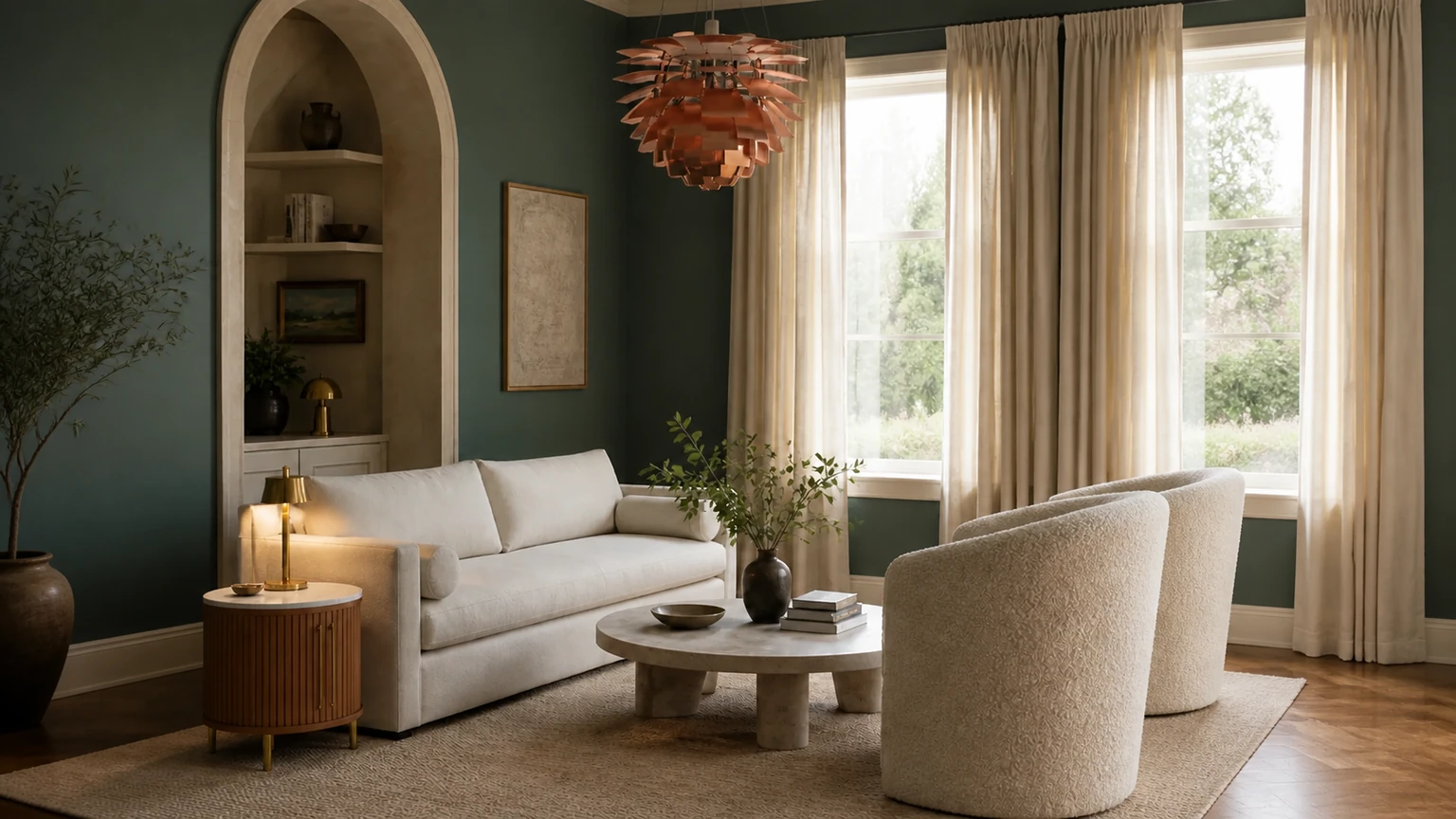 Quiet Cypress interior design concept.
