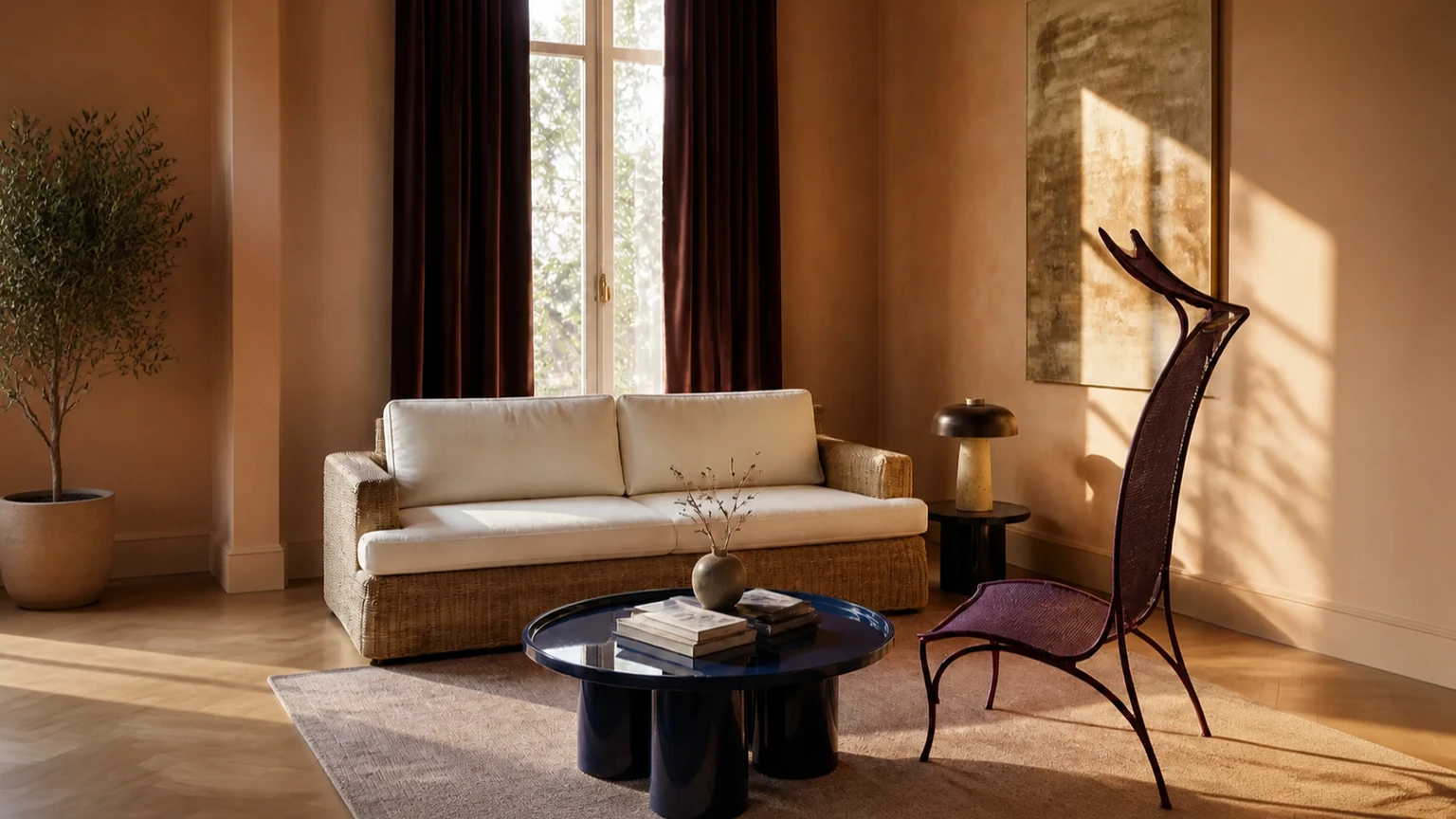The Apricot Afterglow interior design concept.