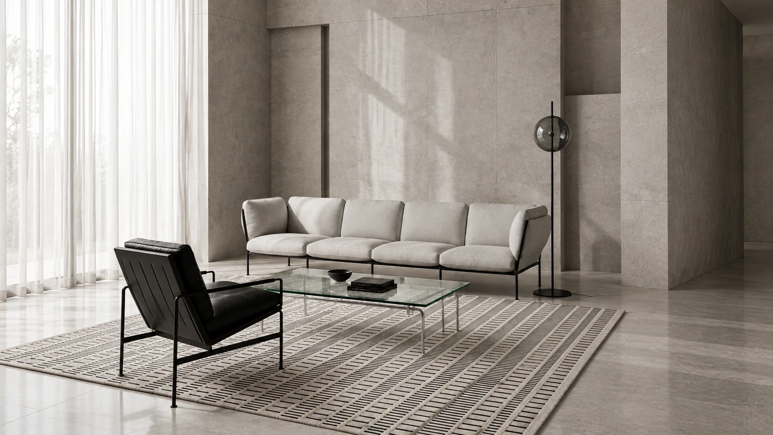 The Limestone Grid interior design concept.