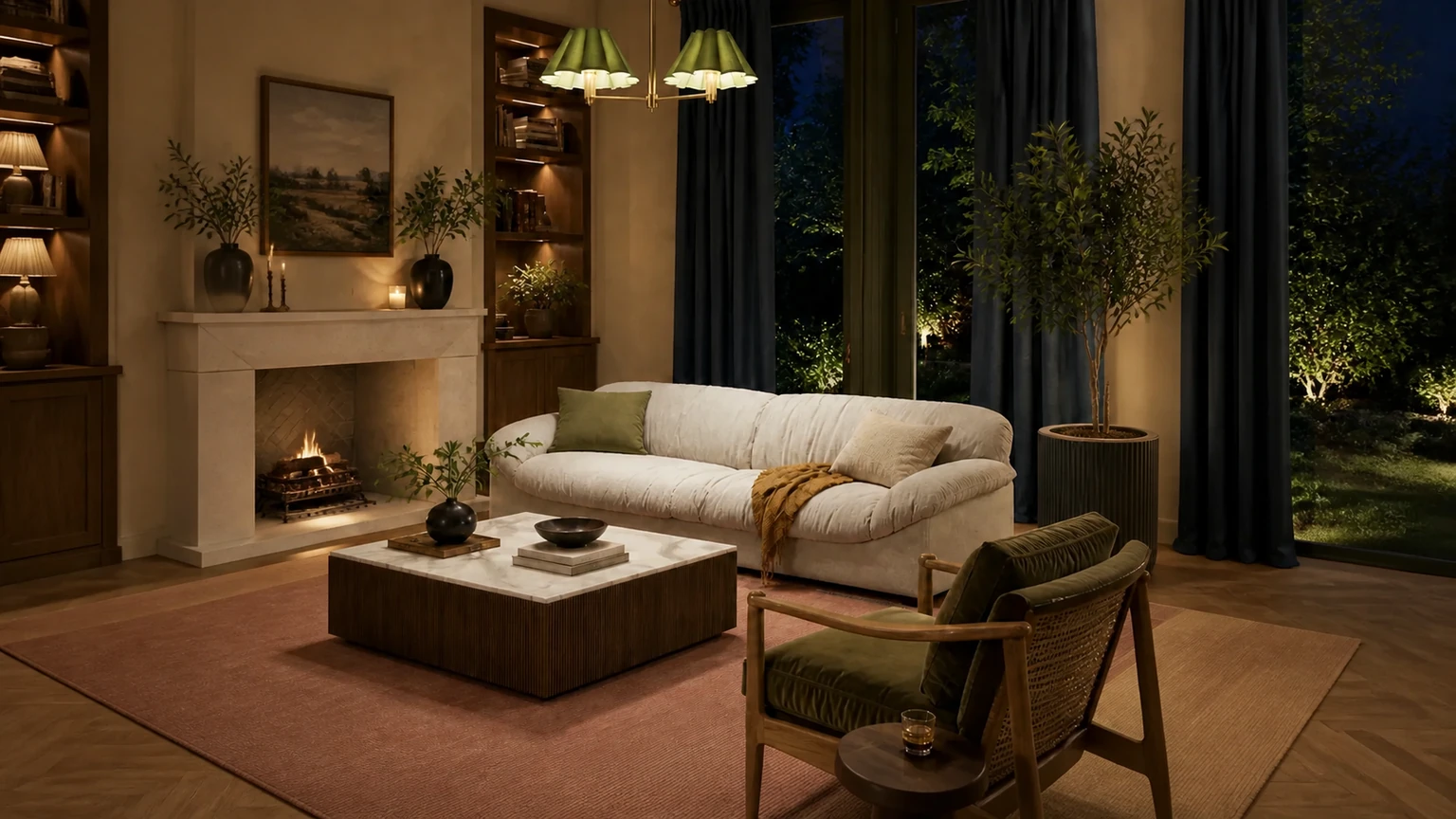 The Saffron Garden Room interior design concept.