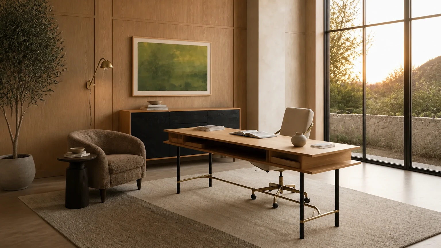 The Oak Gallery Office interior design concept.
