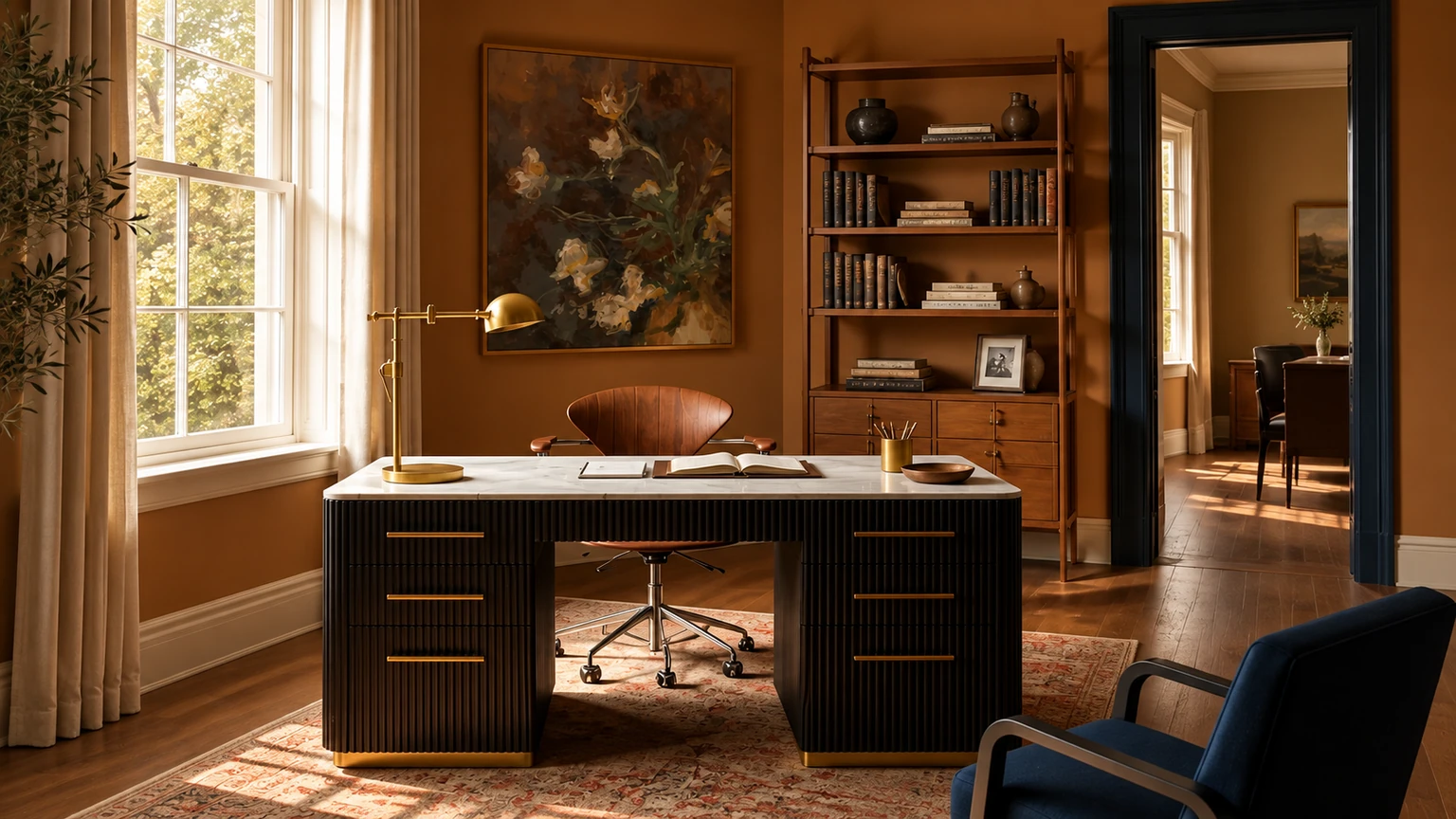 The Ochre Correspondence interior design concept.