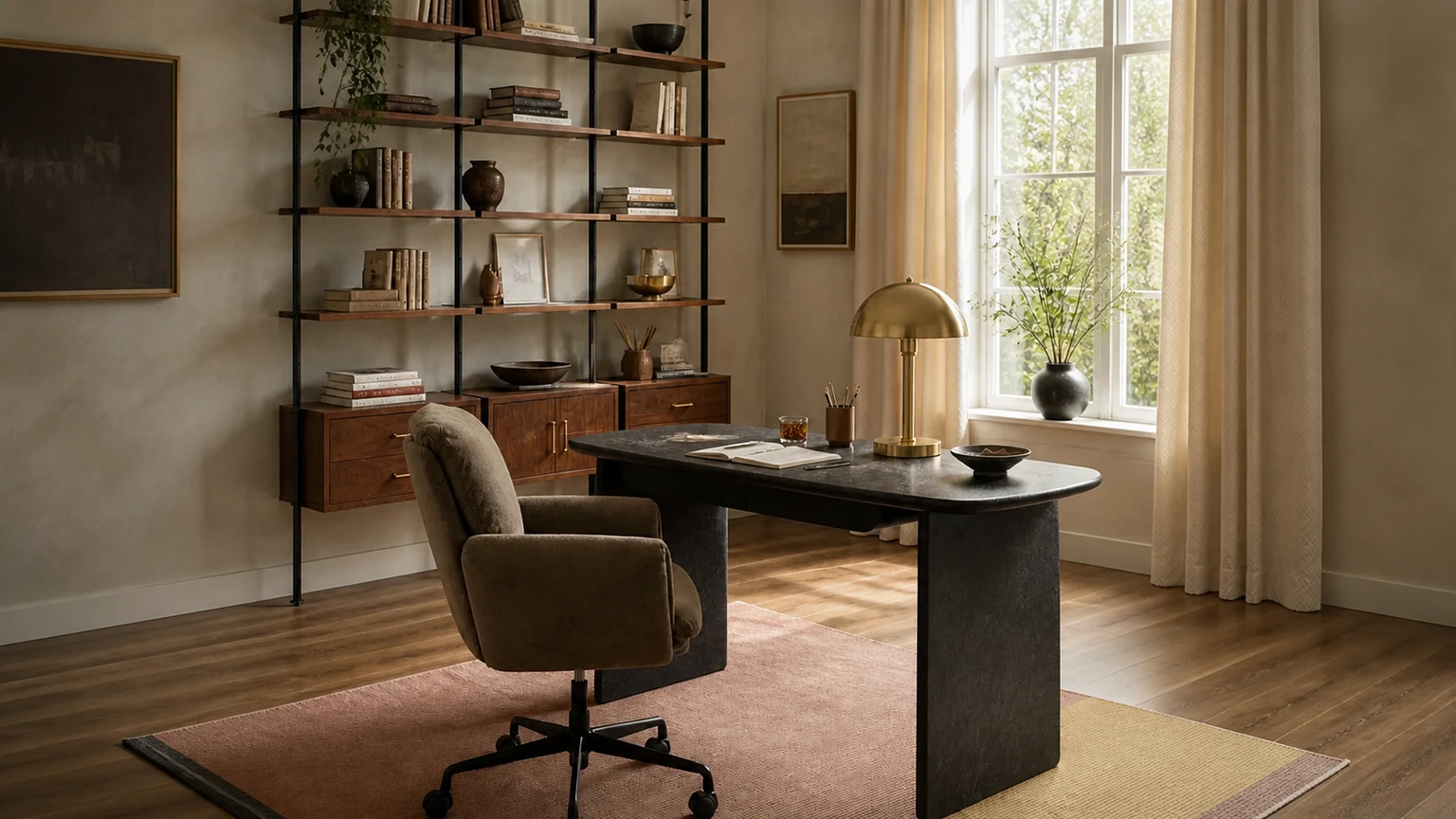 The Quiet Atelier interior design concept.