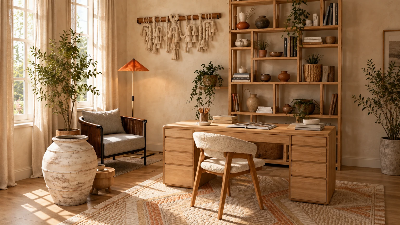 The Sun-Washed Collector’s Study interior design concept.