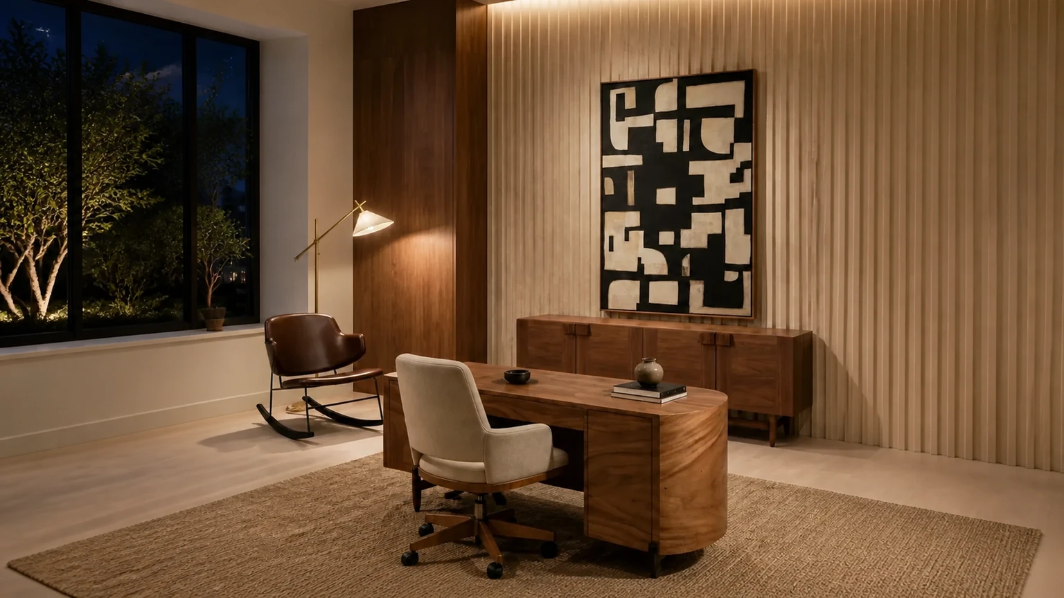 The Warm Gallery Office interior design concept.