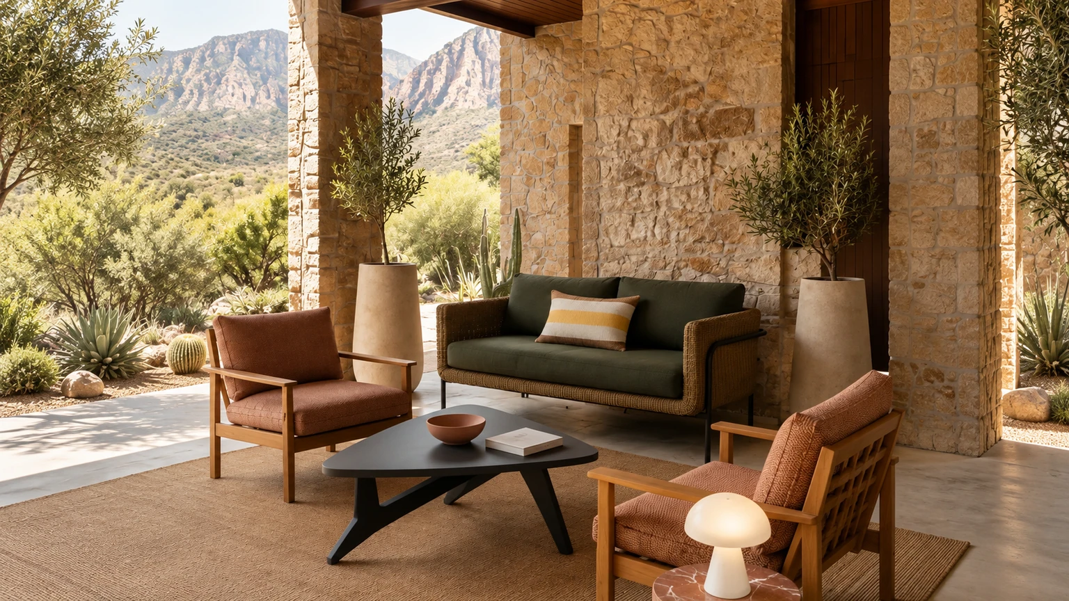 Canyon Club Terrace interior design concept.