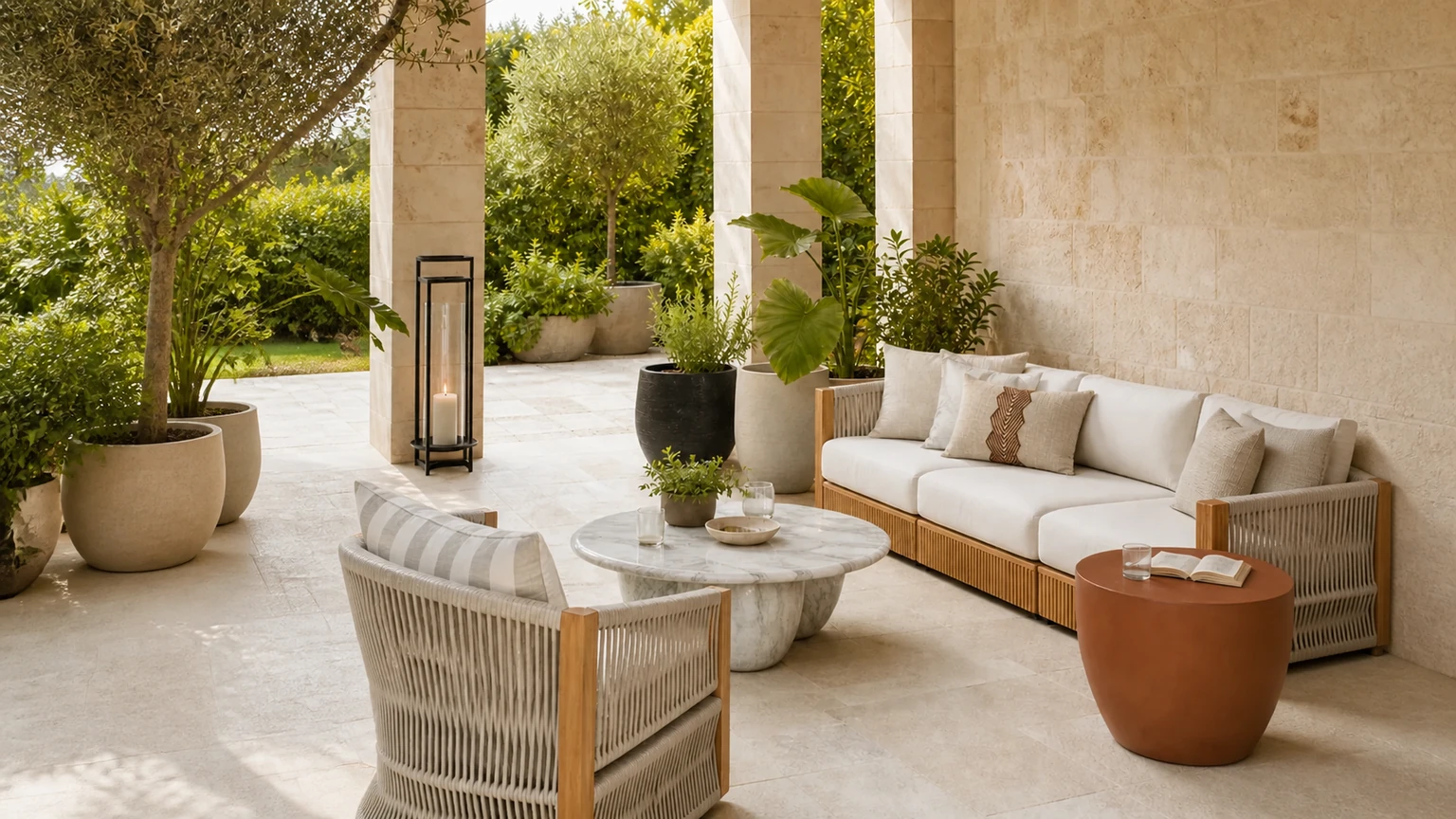 Limestone Afterglow interior design concept.