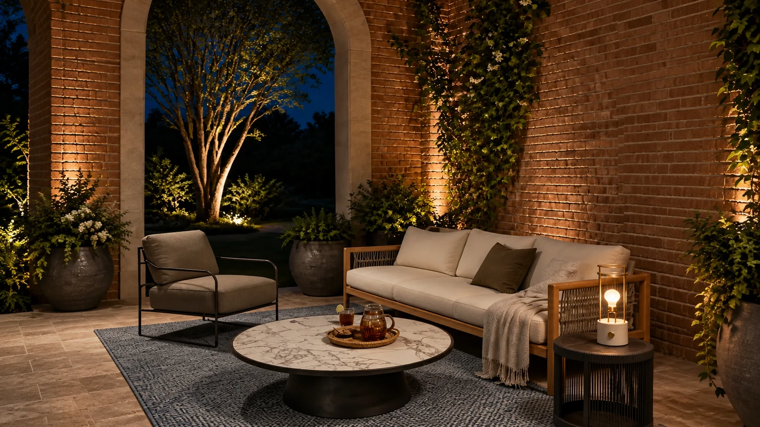 The Brick Garden Loggia interior design concept.