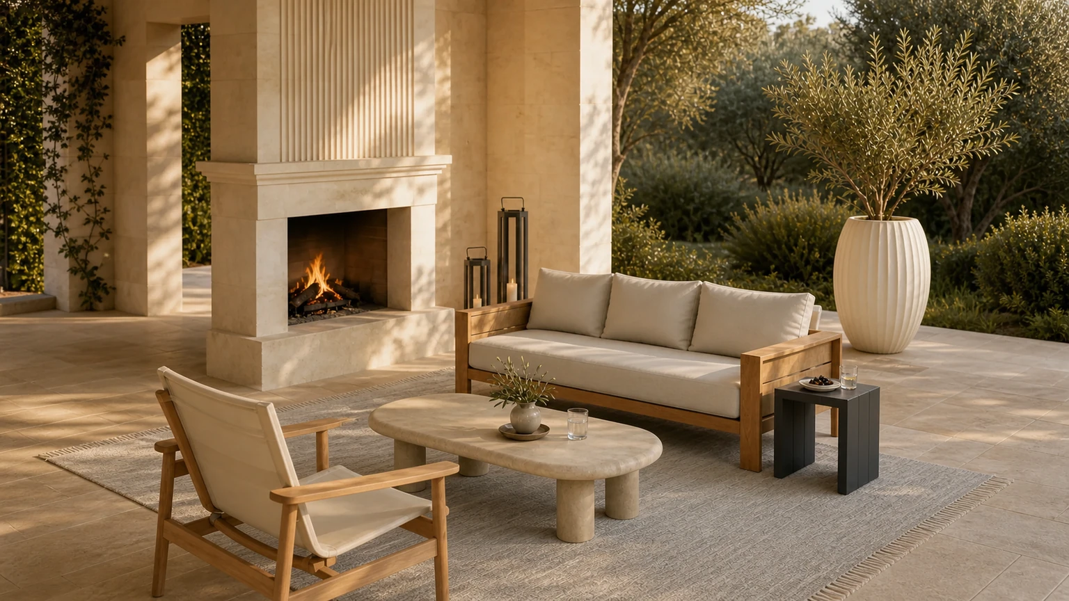The Limestone Garden Room interior design concept.