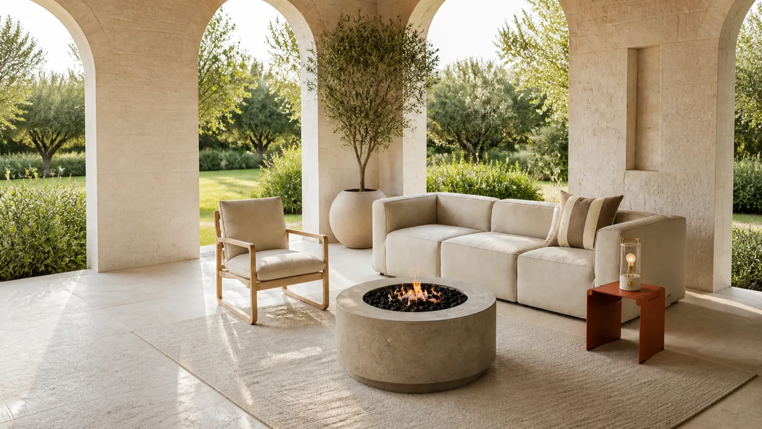 The Limestone Garden Room interior design concept.