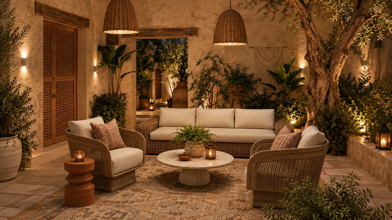 The Loomed Courtyard interior design concept.