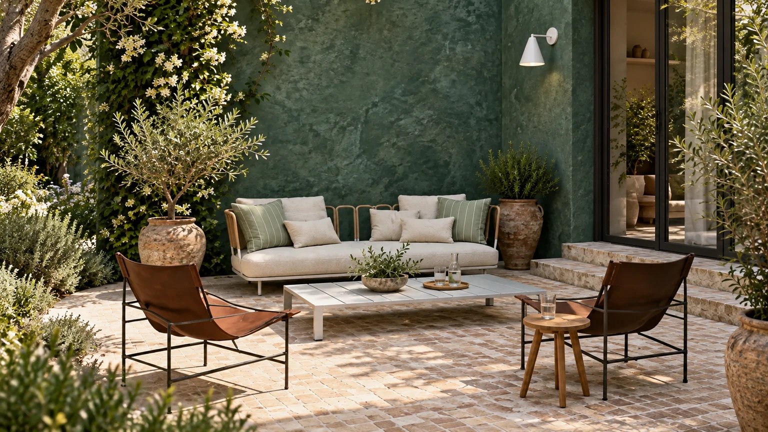 Verdigris in the Sun interior design concept.